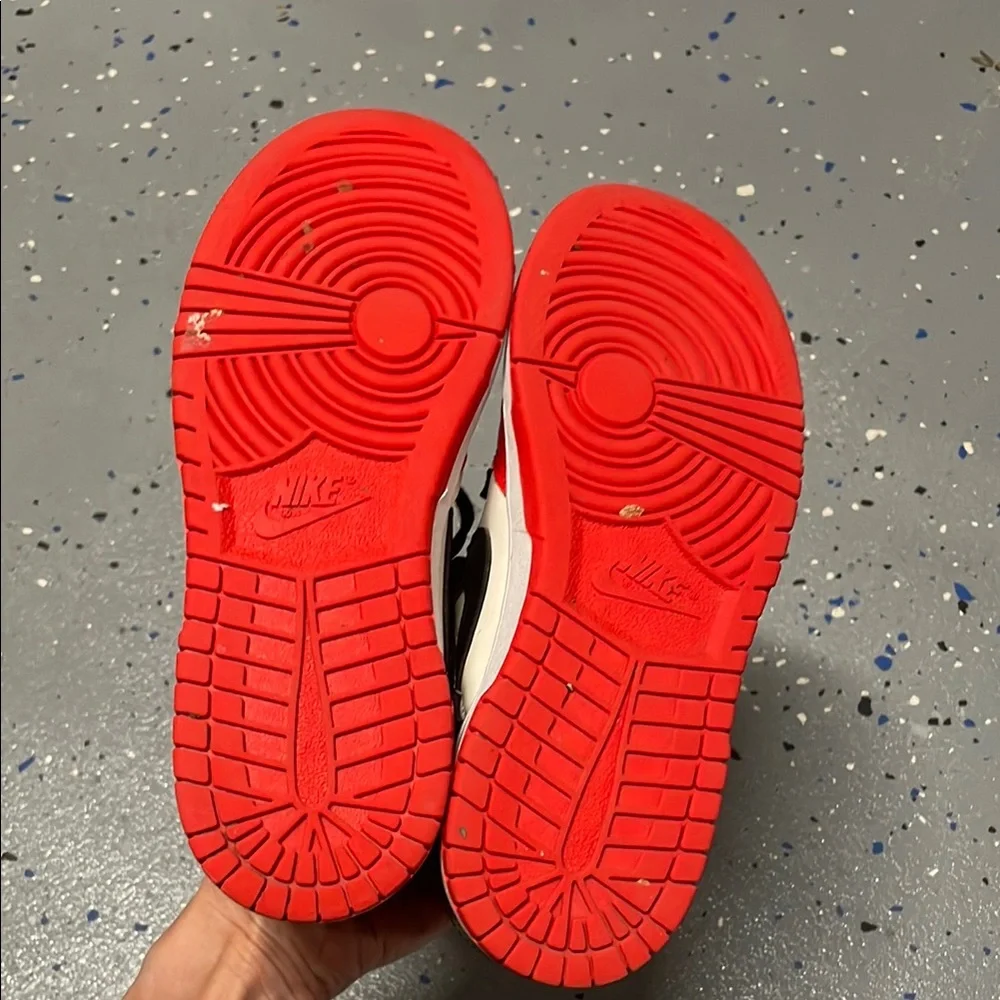 Nike Kids Sneakers in White, Red, and Black